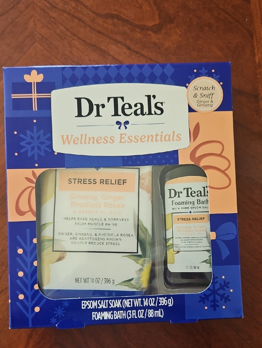 Dr Teal's Wellness Essentials Stress Relief Bath Set - Blue/Peach